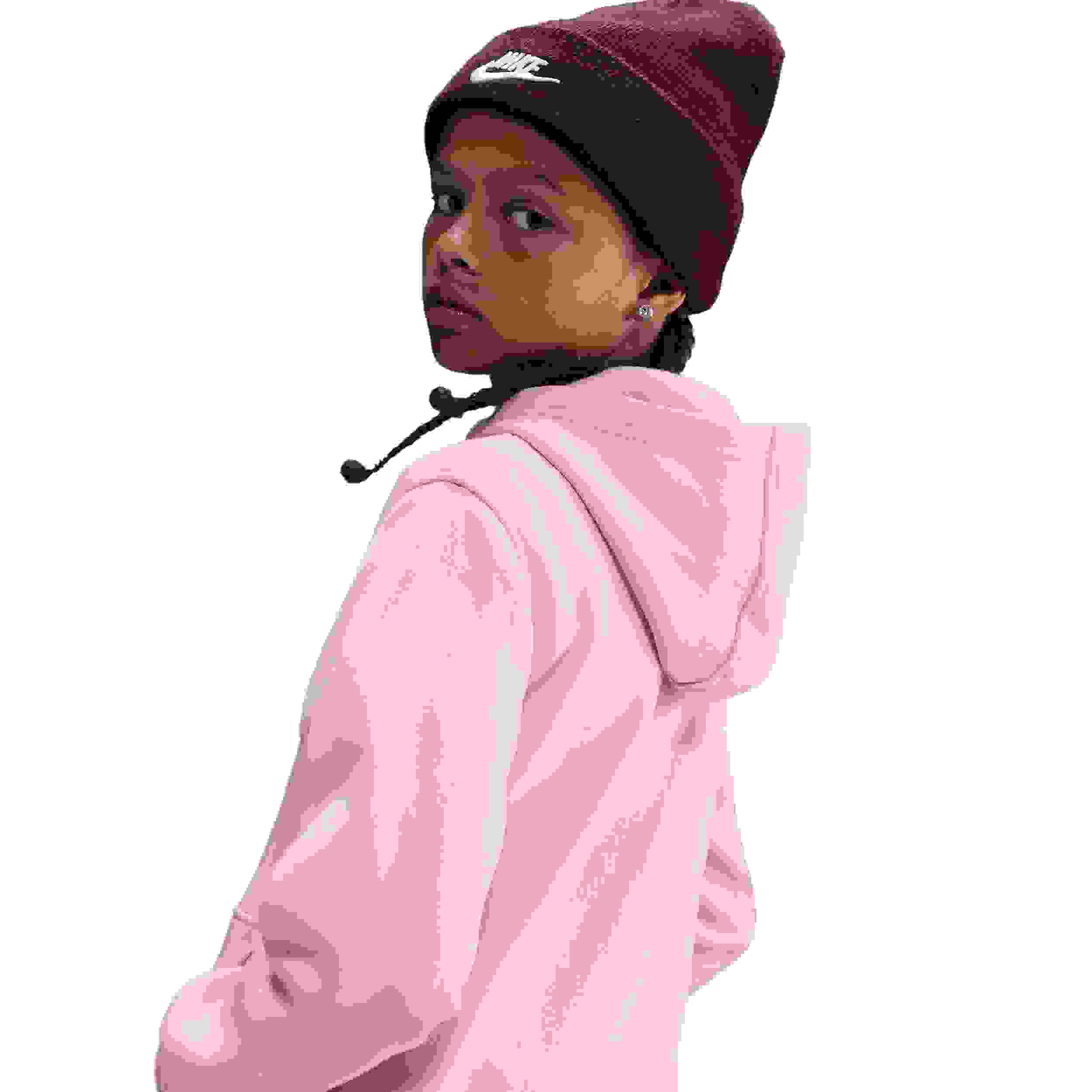 Nike Sportswear Club Fleece Lightweight Big Kids' Pink Pullover Hoodie